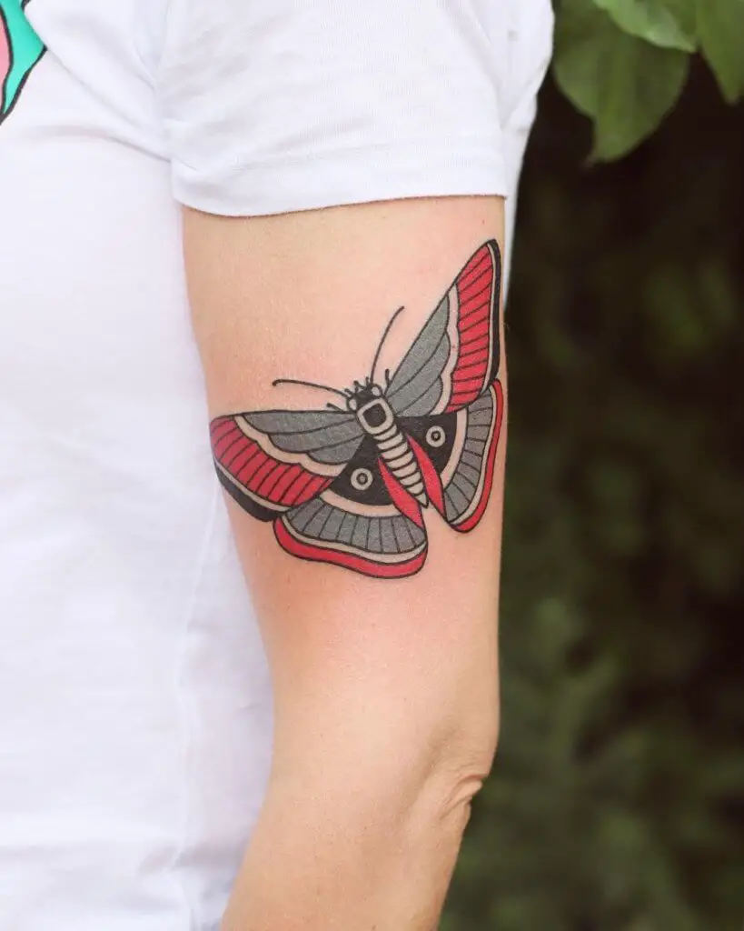 red butterfly tattoo