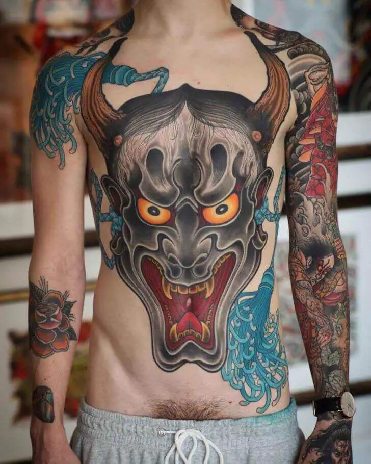 View Shinigami Oni Masks Tattoos PNG