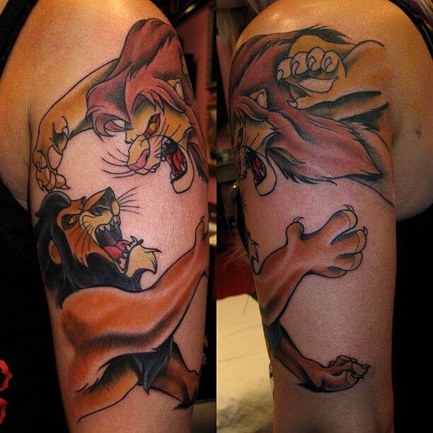Evil stepmum brags about Lion King tattoo that represents her partners  kids as  Heart