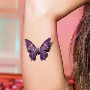 Colored butterflies tattoo