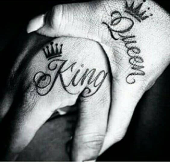 His and Her King and Queen Tattoos