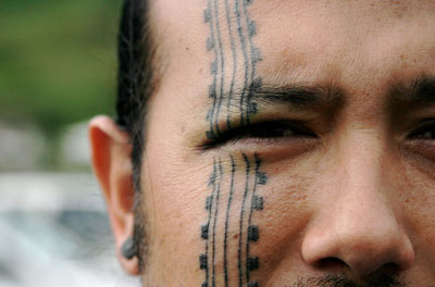 Tribal Tattoos on face