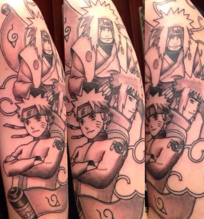 Naruto e Sasuke blackwork   Tatuagem do naruto Tatuagens de anime  Tatuagens