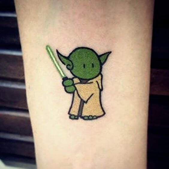 funny cute star wars tattoo