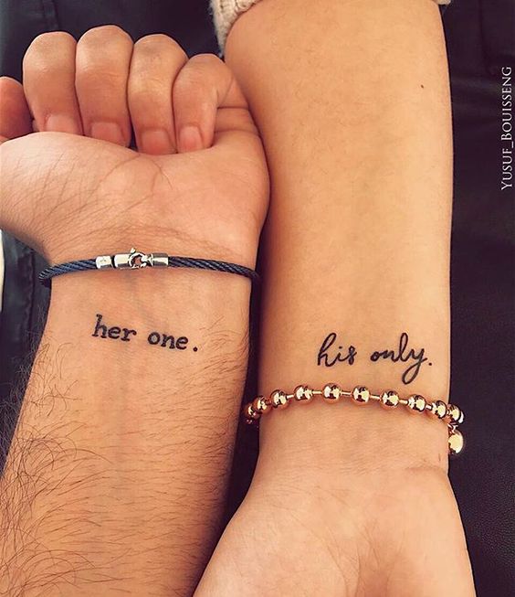 her one and his only tattoo