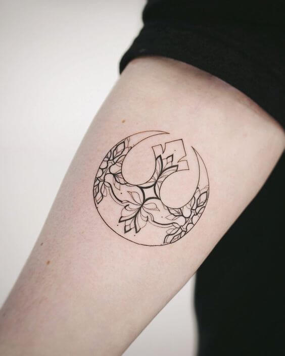 outline starwars tattoo