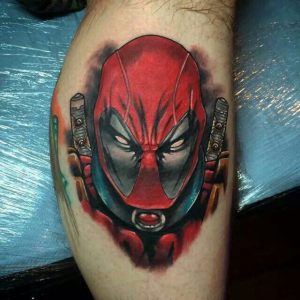 realistic deadpool tattoo