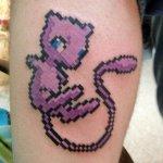 Pokemon mew color tattoo