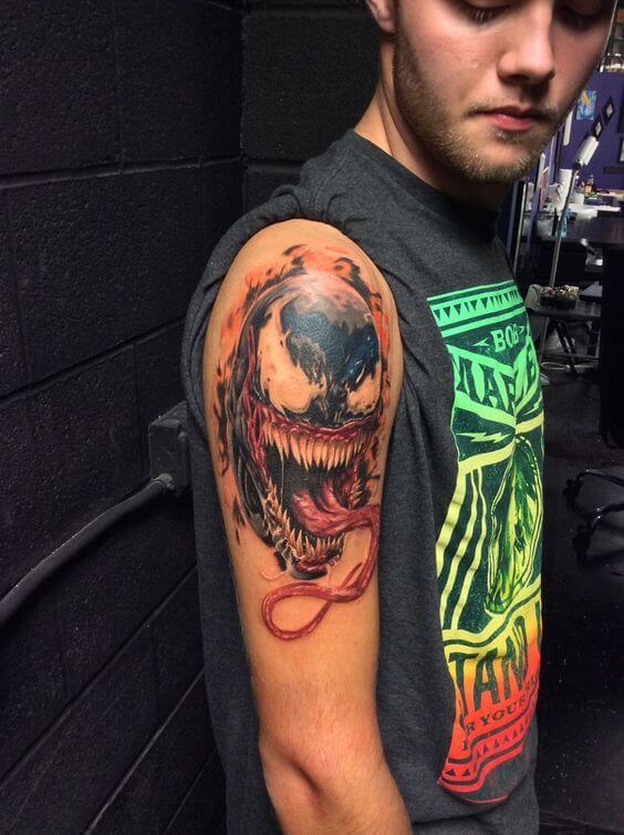 Bring out your evil side with a Venom tattoo 