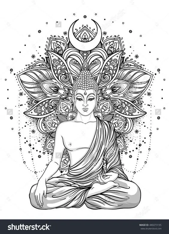 Buddhism mandala tattoo