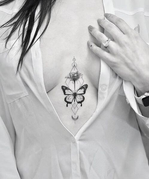 Futurist Butterfly Sexy tattoo