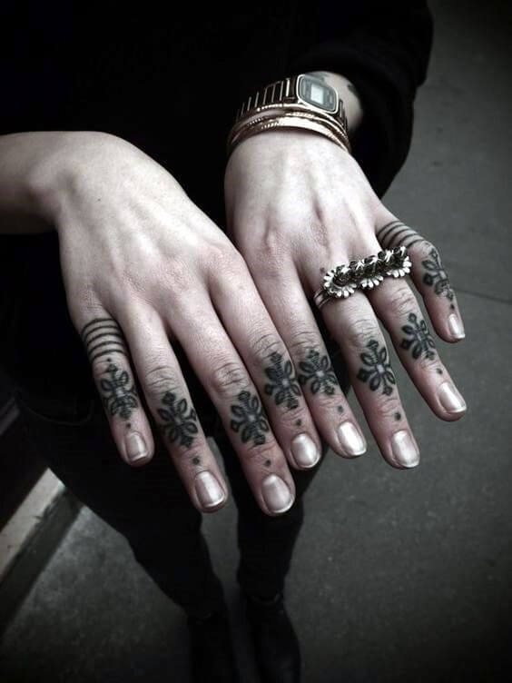 Dark Rose Easy Finger Tattoo  Easy Finger Tattoos  Easy Tattoos  Crayon