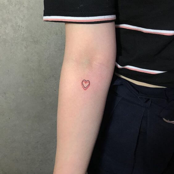 Minimalistic heart tattoo