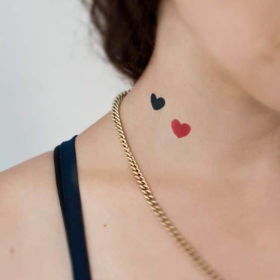 Minimalistic heart tattoo