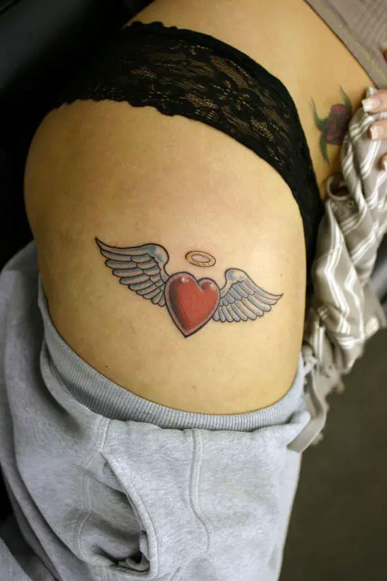 classic Winged Heart tattoo