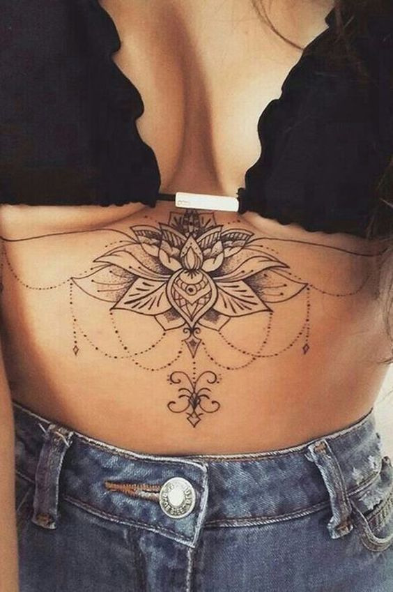 mandala underboob tattoo