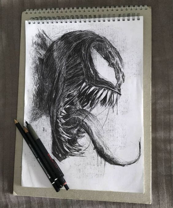 venom tattoos drawing