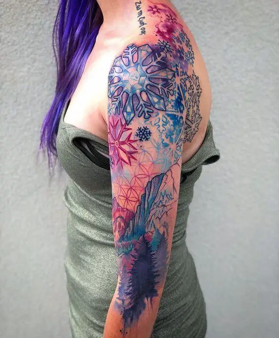 watercolor tattoo for women