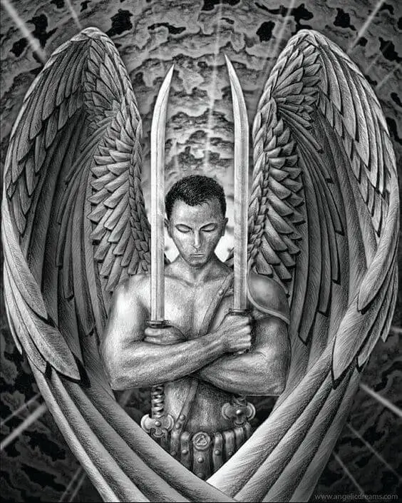 Archangel wing tattoo