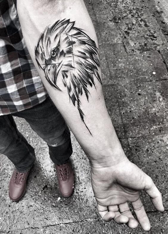 Hawk bird tattoo