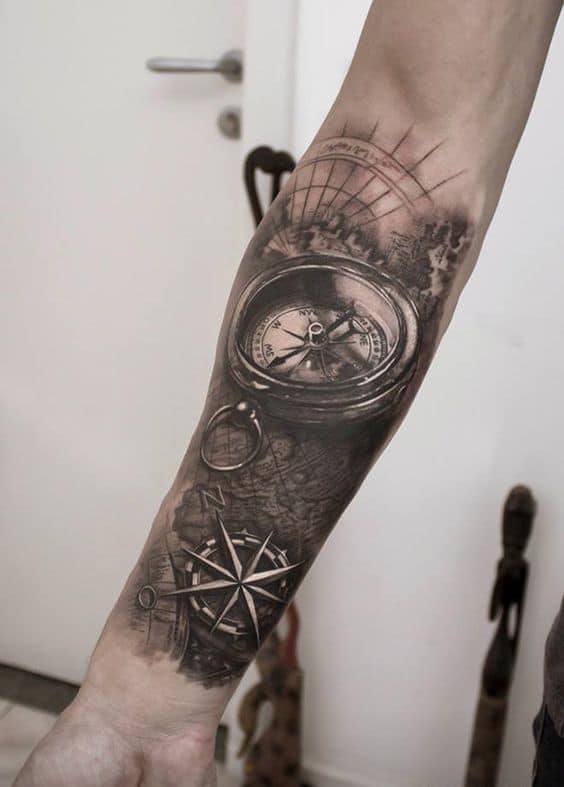 The compass tattoo