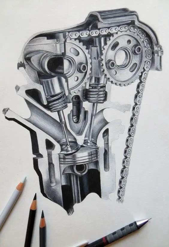 biomechanical tattoo design