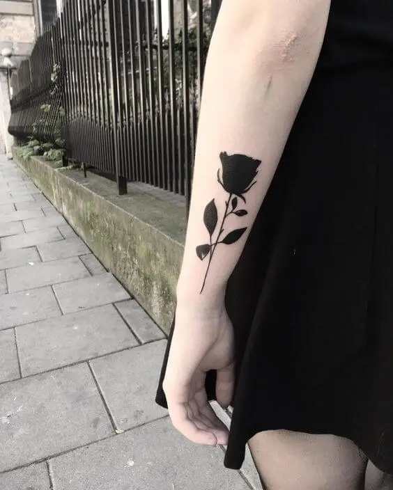 black rose tattoo