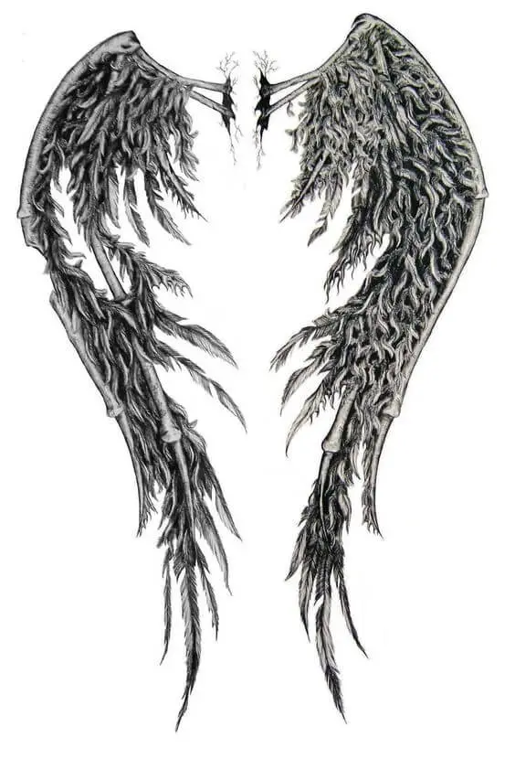 broken angel wings tattoo ideas