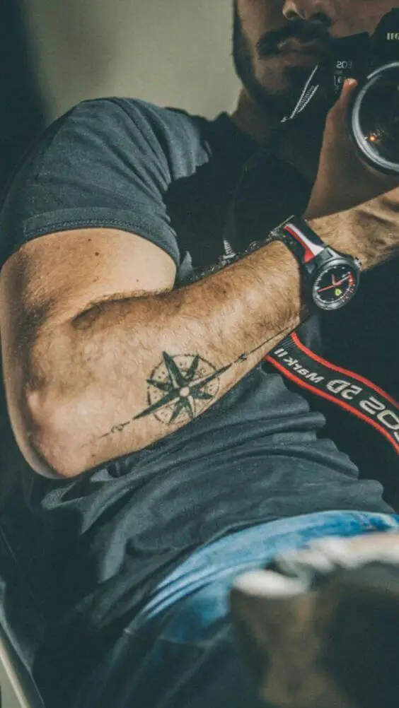 compass tattoo men