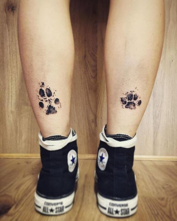 dog paw tattoo ideas