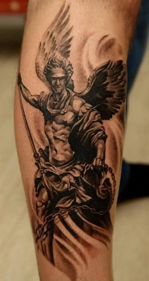 guardian angel tattoo forearm