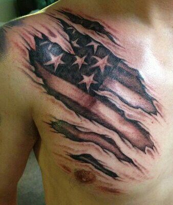 Tattoo uploaded by Jennifer  megandreamtattoo black and white american  flag and eagle on ribs  Tattoodo