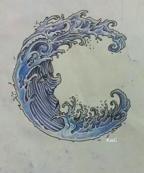 Circular water tattoo