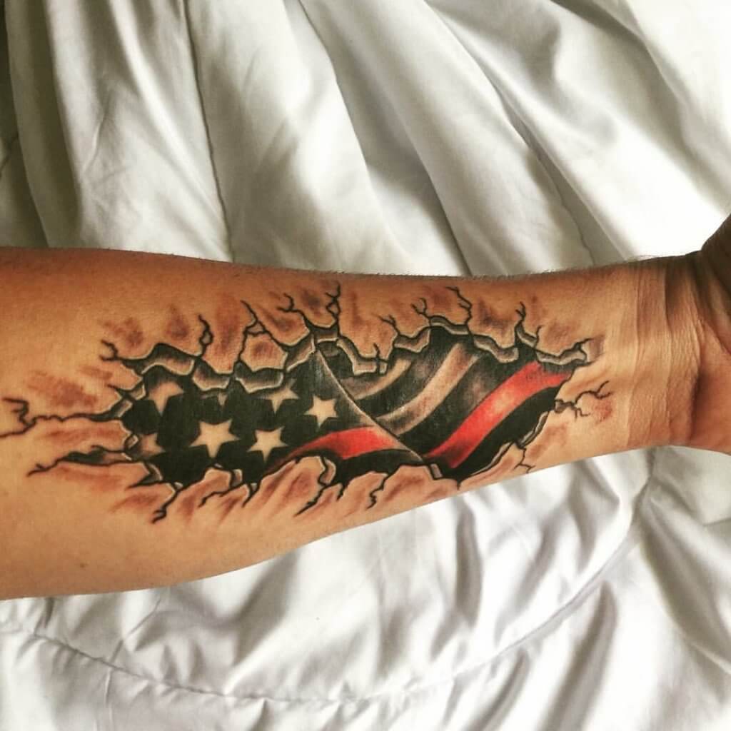 101 Best Red Line Firefighter Flag Tattoo Ideas That Will Blow Your Mind   Outsons