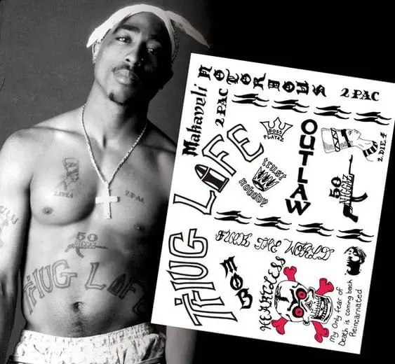 2pac tattoos