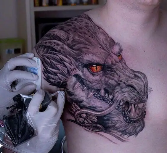 Men dragon tattoo