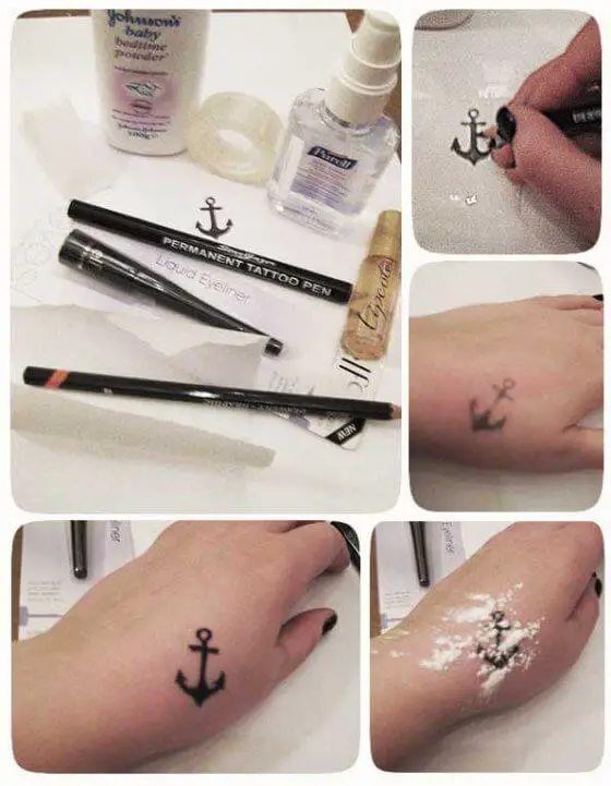 permanent tattoo pen tattoo idea