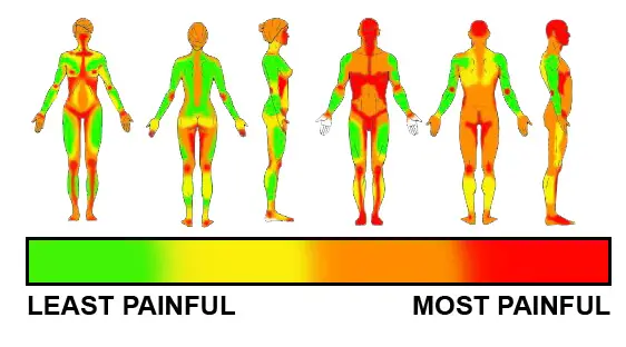 tattoo pain scale for women