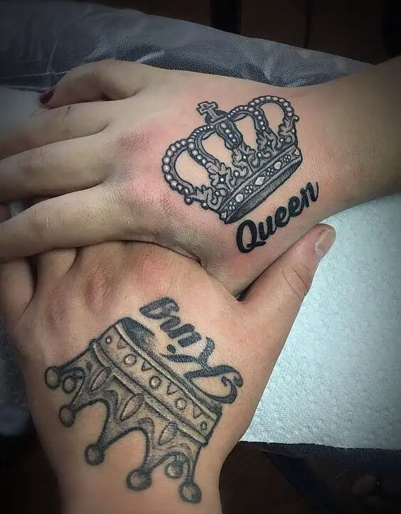 Queen Crown S Name Tattoo Mehndi Design