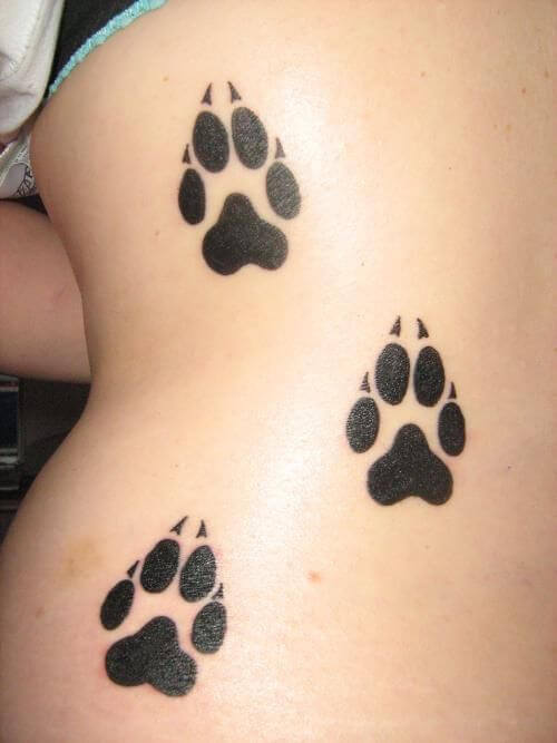 tiger paws tattoo for women