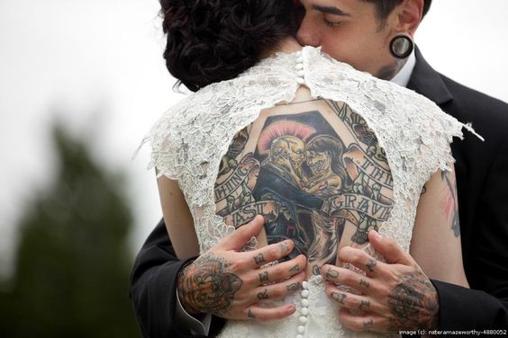 wedding with tattoos