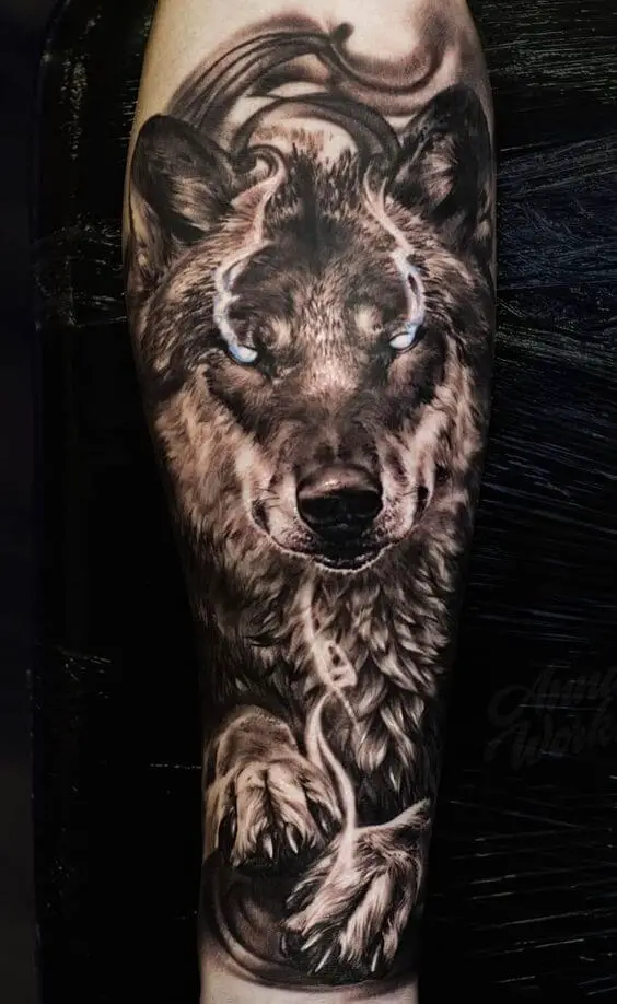 wolf tattoo design