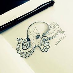 Cartoon Octopus tattoo design