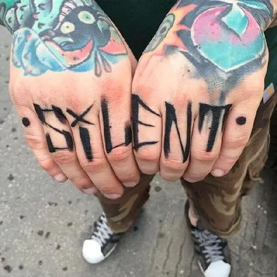 Words on your knuckles tattoo