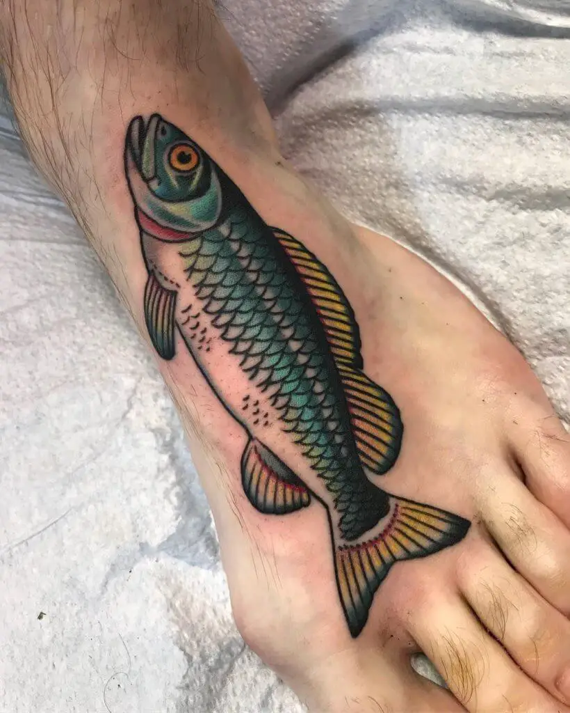 Traditional Bass tattoo by  American Gypsy Tattoo Company  Facebook