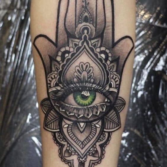 3d hamsa tatuagem