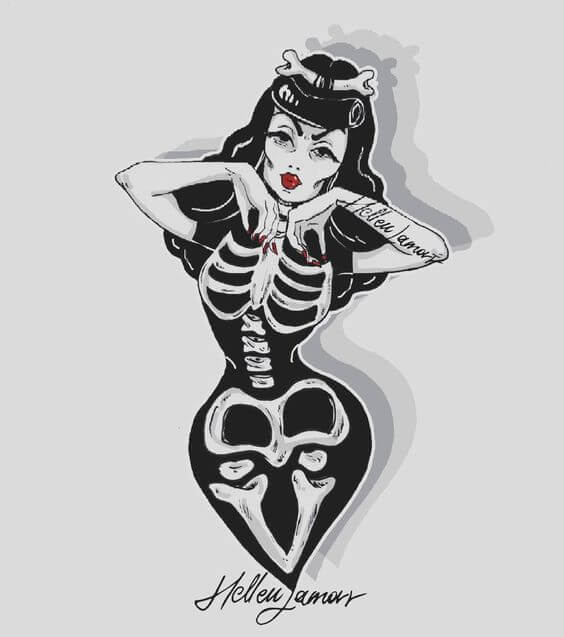 Devil pin up tattoo idea