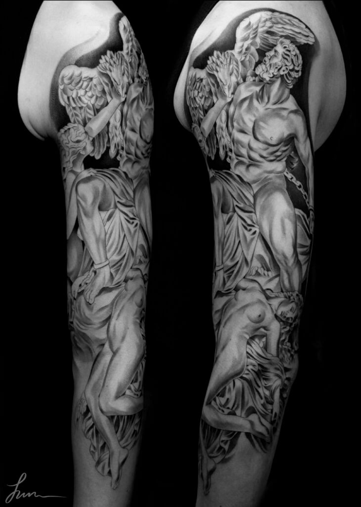 Full sleeve prometheus tattoo