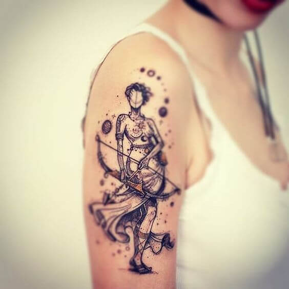 Half Sleeve Artemis tattoo