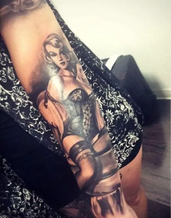 Naughty pin up tattoo